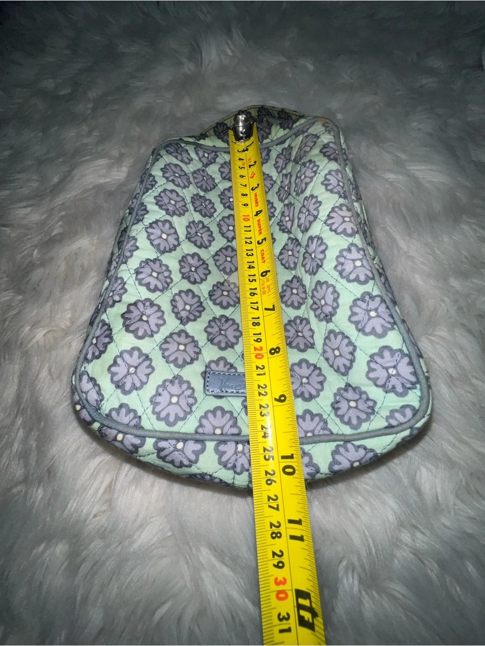 Vera Bradley Quilted Insulated Lunch Bag – Mint Green & Gray Floral